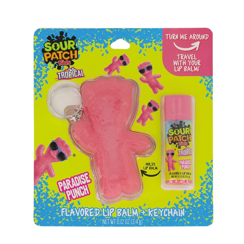Taste Beauty Sour Patch Kids–Flavored Lip Balm and Keychain Holder, 2-Piece